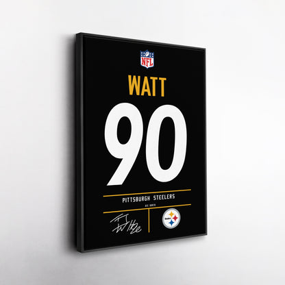 T. J. Watt Steelers Jersey Canvas Print | Wall Art Decor