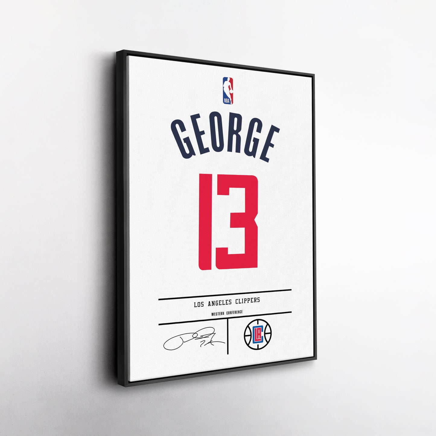 Paul George Clippers Jersey Canvas Print | Wall Art Decor