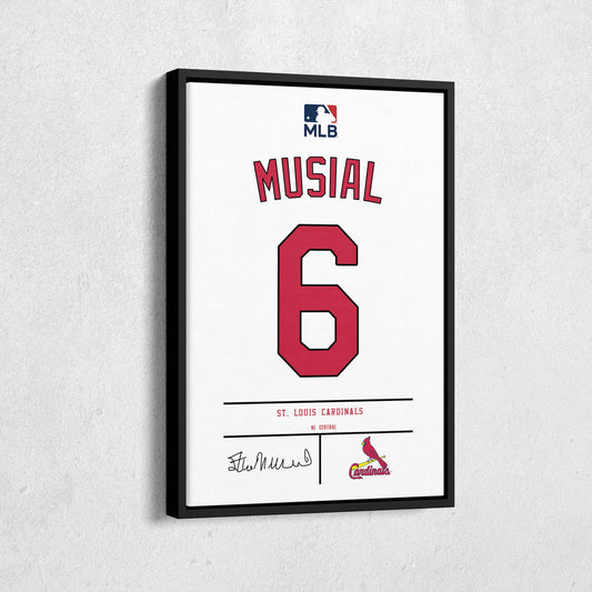 Stan Musial Cardinals Jersey Canvas Print | Wall Art Decor