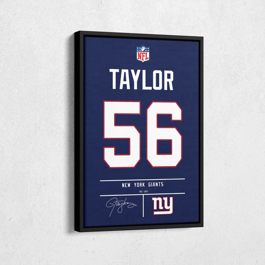 Lawrence Taylor Giants Jersey Canvas Print | Wall Art Decor
