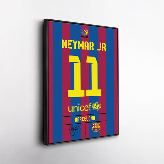 Neymar Jr. Barcelona Jersey Canvas Print | Wall Art Decor