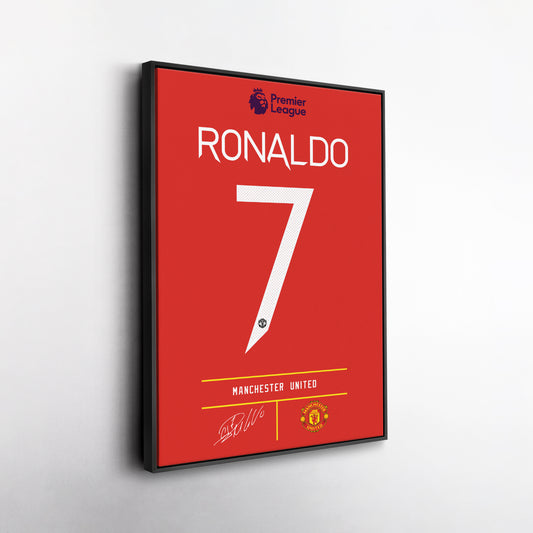 Cristiano Ronaldo Manchester United Jersey Canvas Print | Wall Art Decor