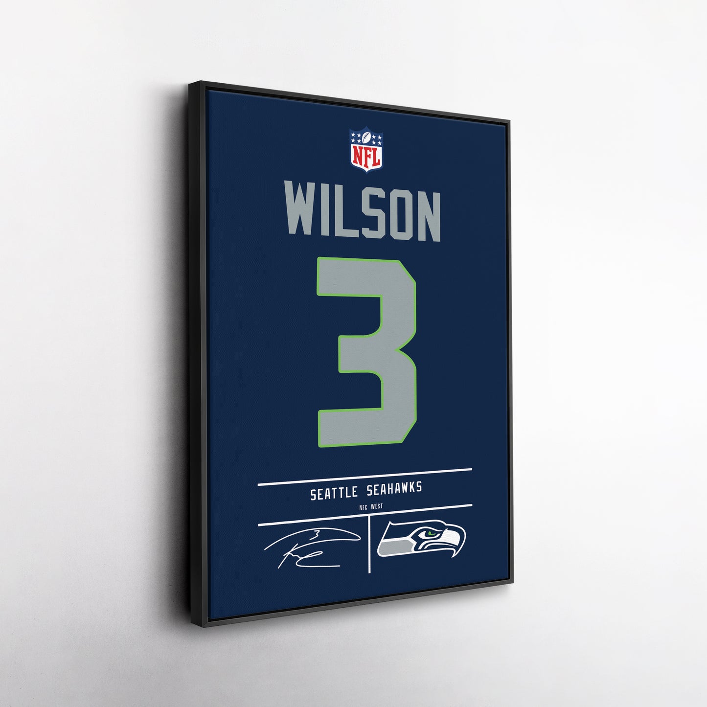 Russell Wilson Seahawks Jersey Canvas Print | Wall Art Decor