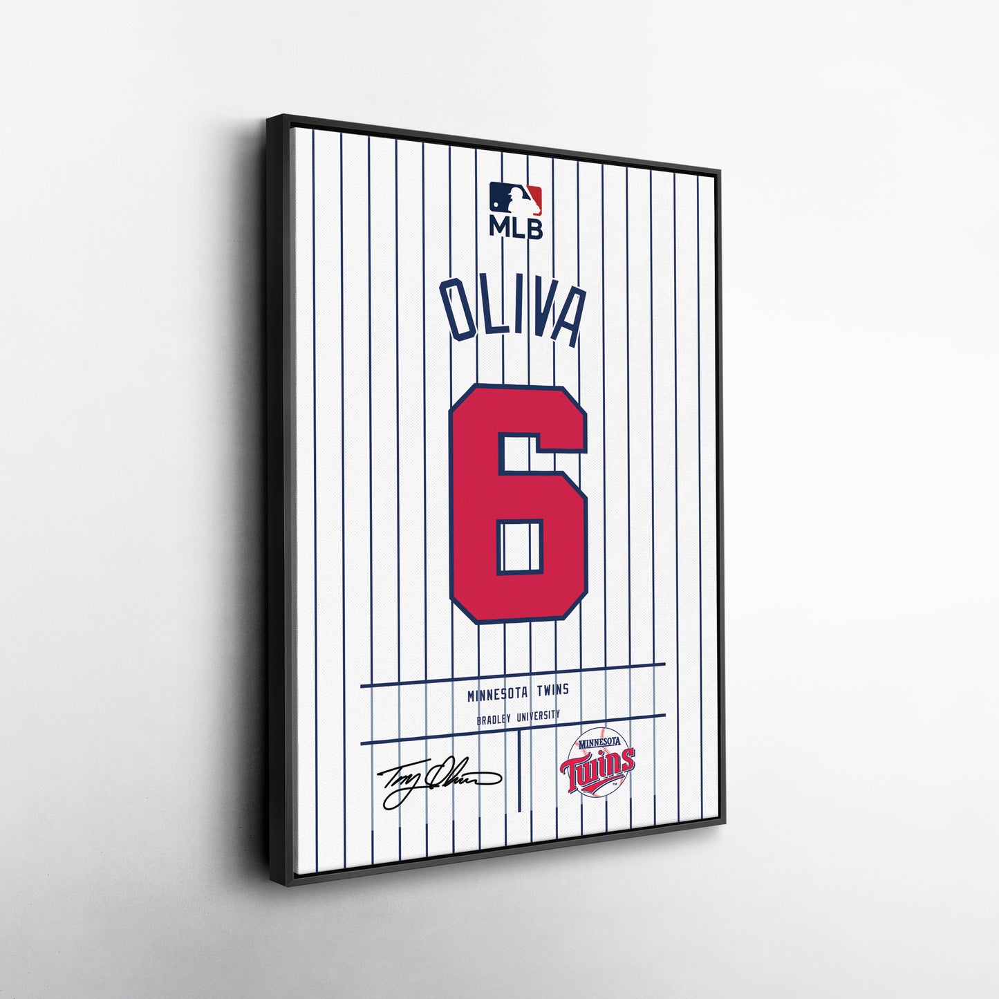 Tony Oliva Minnesota Twins Jersey Canvas Wall Art