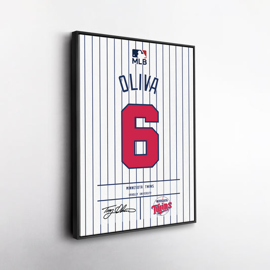 Tony Oliva Minnesota Twins Jersey Canvas Wall Art
