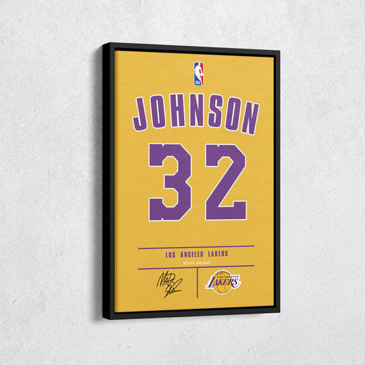 Magic Johnson Lakers Jersey Canvas Print | Wall Art Decor