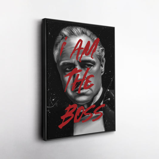 Vito Corleone 'I Am The Boss' Canvas Print | The Godfather Wall Art