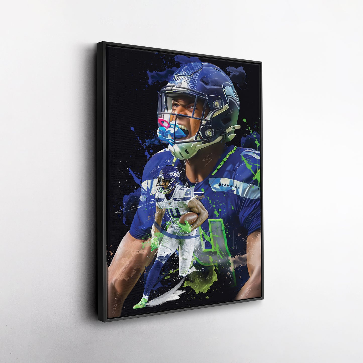 DK Metcalf Seahawks Canvas Print | Seattle Football Wall Art