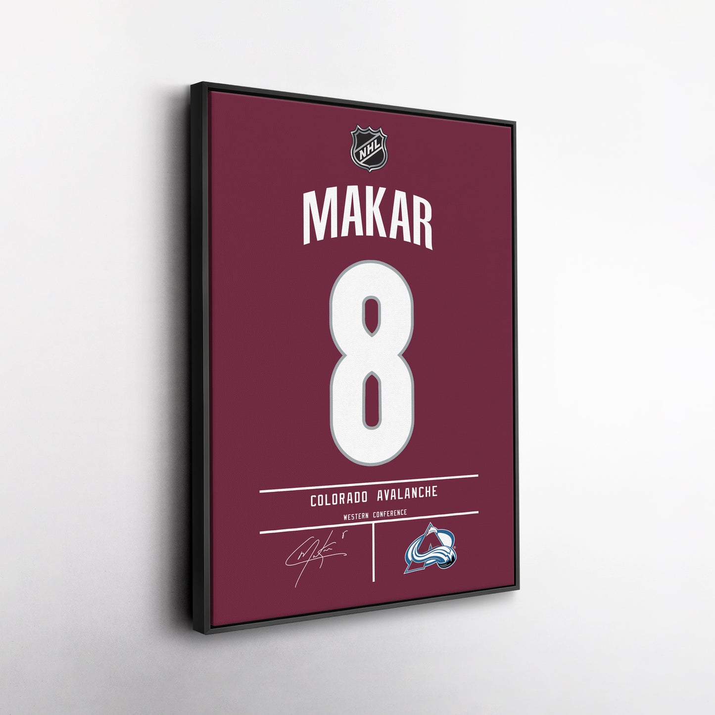 Cale Makar Avalanche Jersey Canvas Print | Wall Art Decor