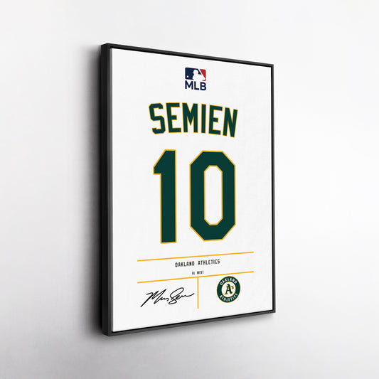 Marcus Semien Athletics Jersey Canvas Print | Wall Art Decor