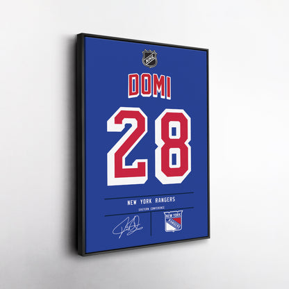 Tie Domi Rangers Jersey Canvas Print | Wall Art Decor
