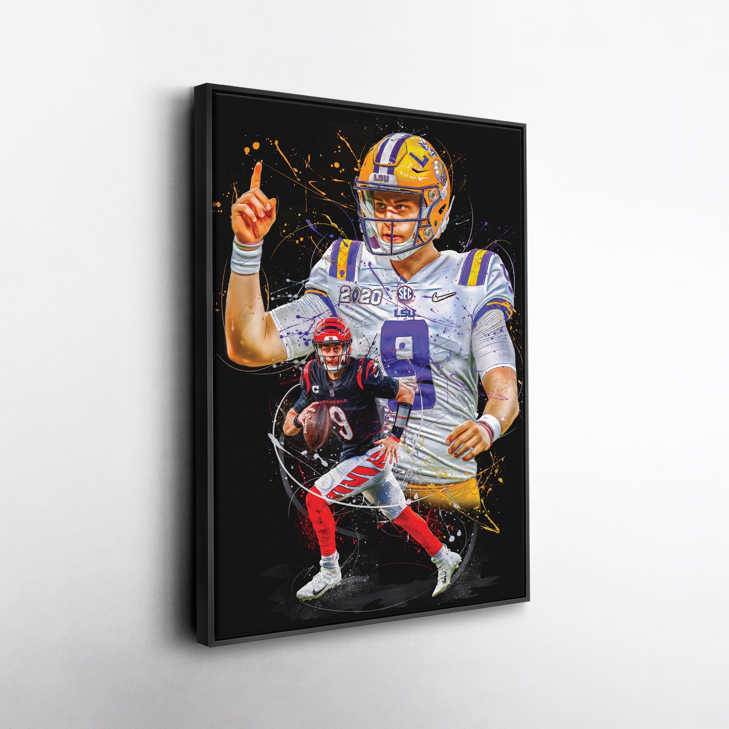 Joe Burrow Bengals Canvas Print | Cincinnati Football Wall Art