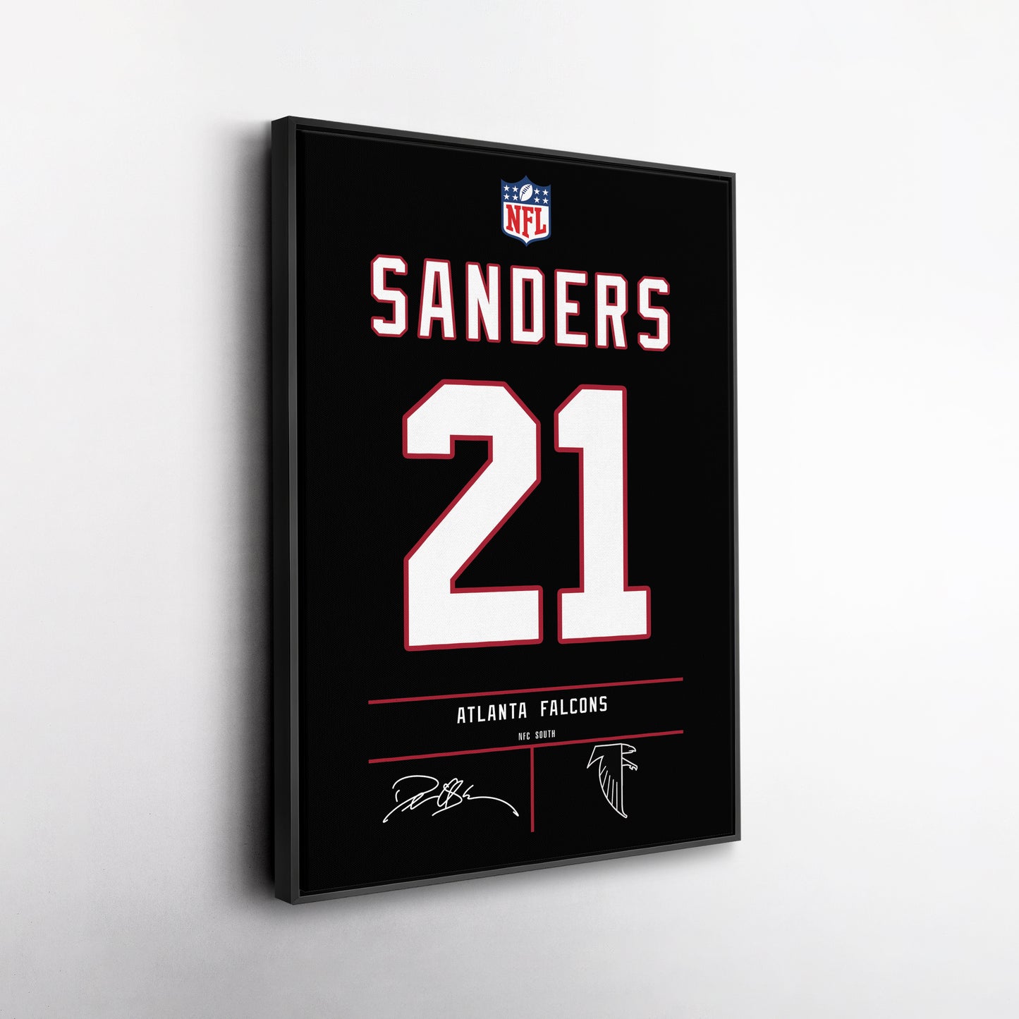 Deion Sanders Falcons Jersey Canvas Print | Wall Art Decor