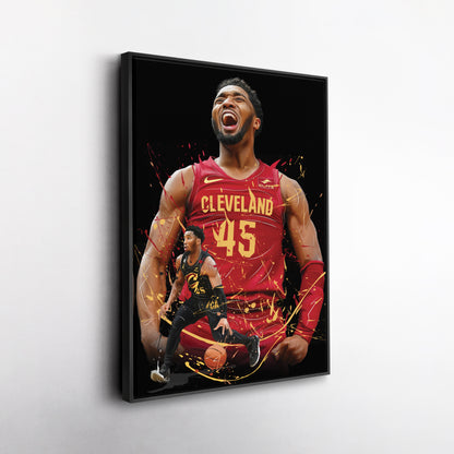 Donovan Mitchell Cavaliers Canvas Print | Cleveland Basketball Wall Art
