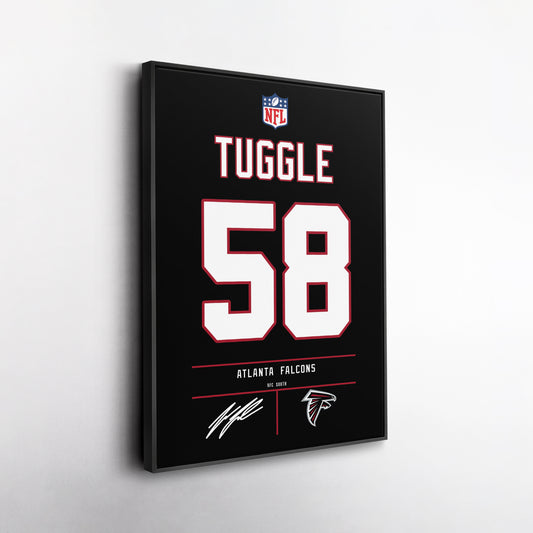 Jesse Tuggle Atlanta Falcons Jersey Canvas Wall Art
