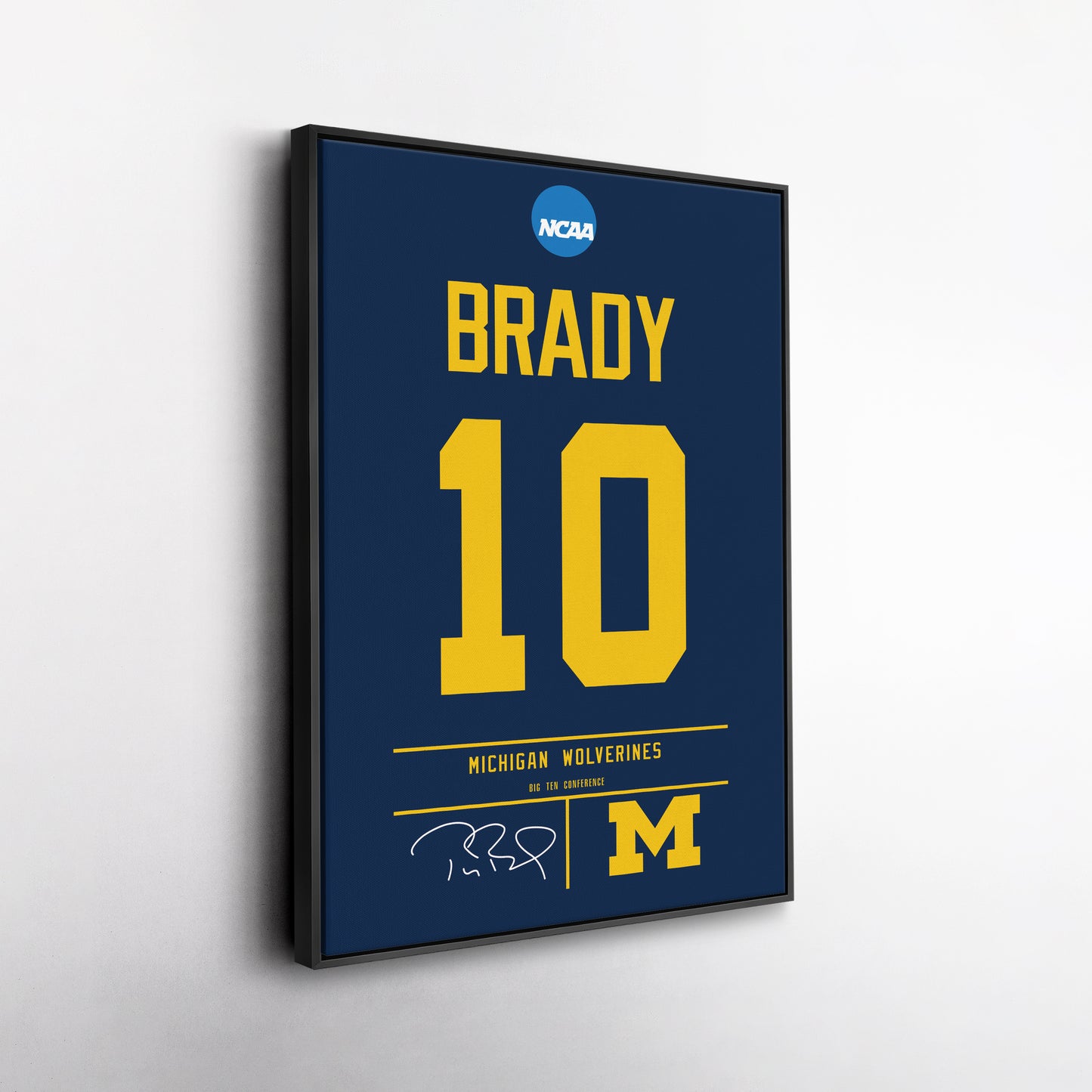 Tom Brady Wolverines Jersey Canvas Print | Wall Art Decor