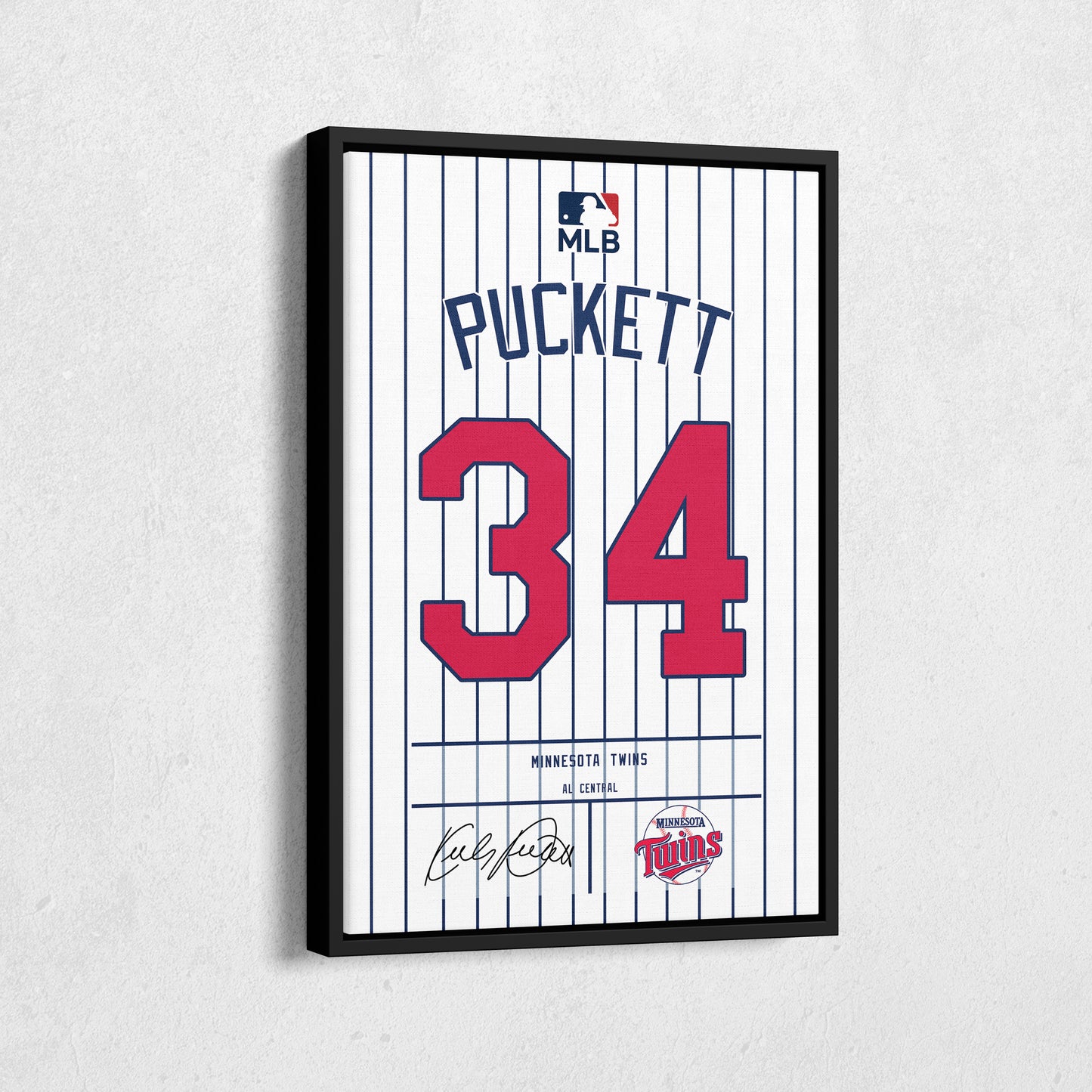 Kirby Puckett Twins Jersey Canvas Print | Wall Art Decor