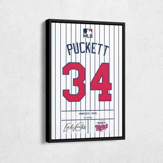 Kirby Puckett Twins Jersey Canvas Print | Wall Art Decor