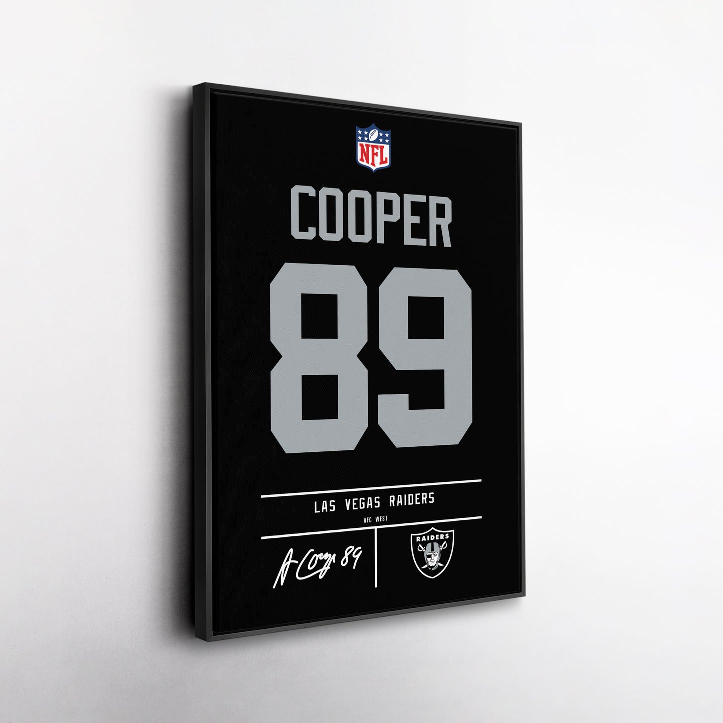 Amari Cooper Las Vegas Raiders Jersey Canvas Wall Art