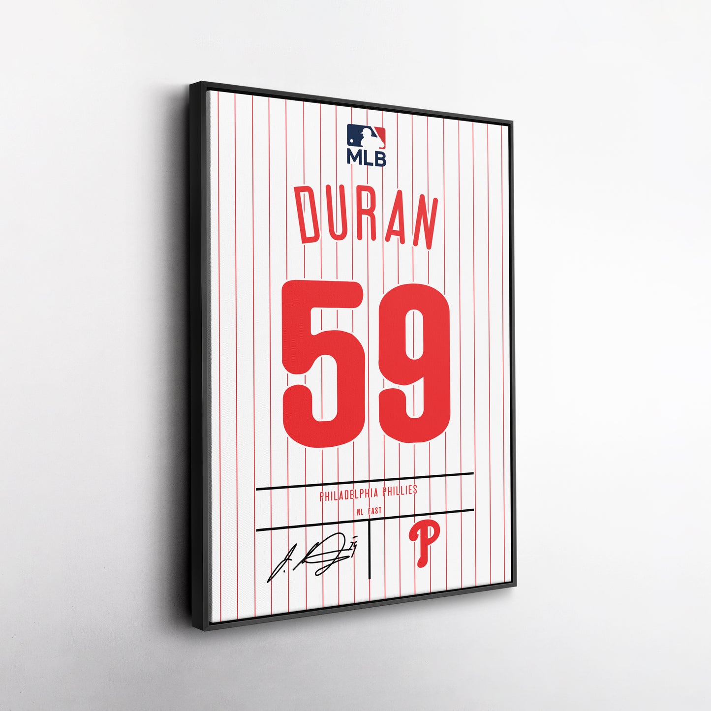 Jhoan Duran Philadelphia Phillies Jersey Canvas Wall Art