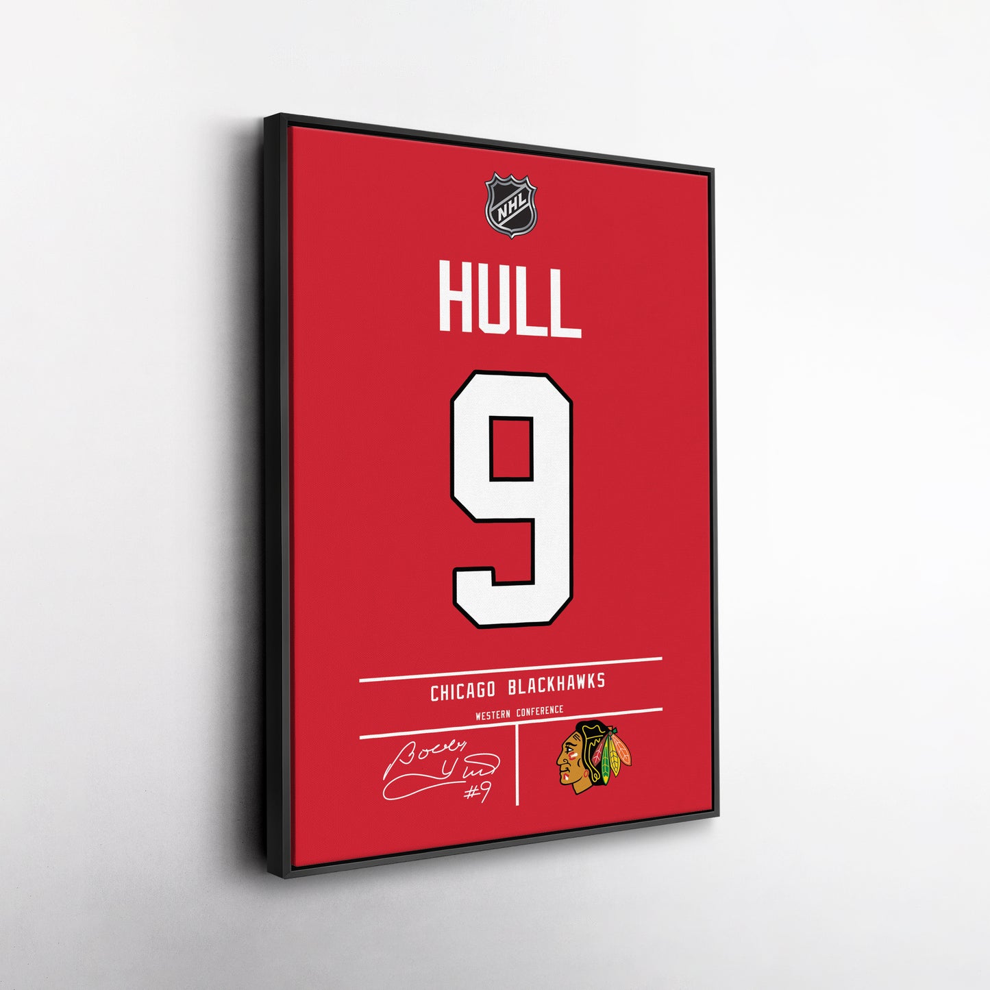 Bobby Hull Blackhawks Jersey Canvas Print | Wall Art Decor