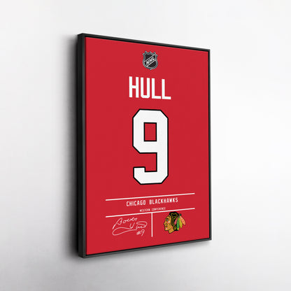 Bobby Hull Blackhawks Jersey Canvas Print | Wall Art Decor