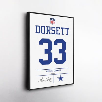 Tony Dorsett Cowboys Jersey Canvas Print | Wall Art Decor