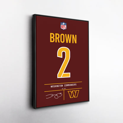 Dyami Brown Commanders Jersey Canvas Print | Wall Art Decor