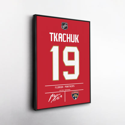 Matthew Tkachuk Panthers Jersey Canvas Print | Wall Art Decor
