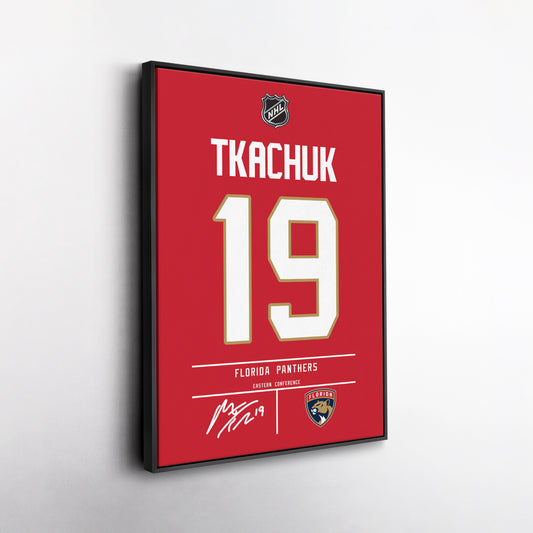 Matthew Tkachuk Panthers Jersey Canvas Print | Wall Art Decor