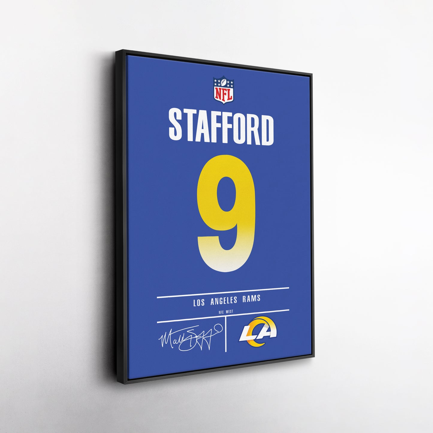 Matthew Stafford Rams Jersey Canvas Print | Wall Art Decor