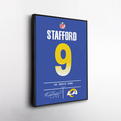 Matthew Stafford Rams Jersey Canvas Print | Wall Art Decor