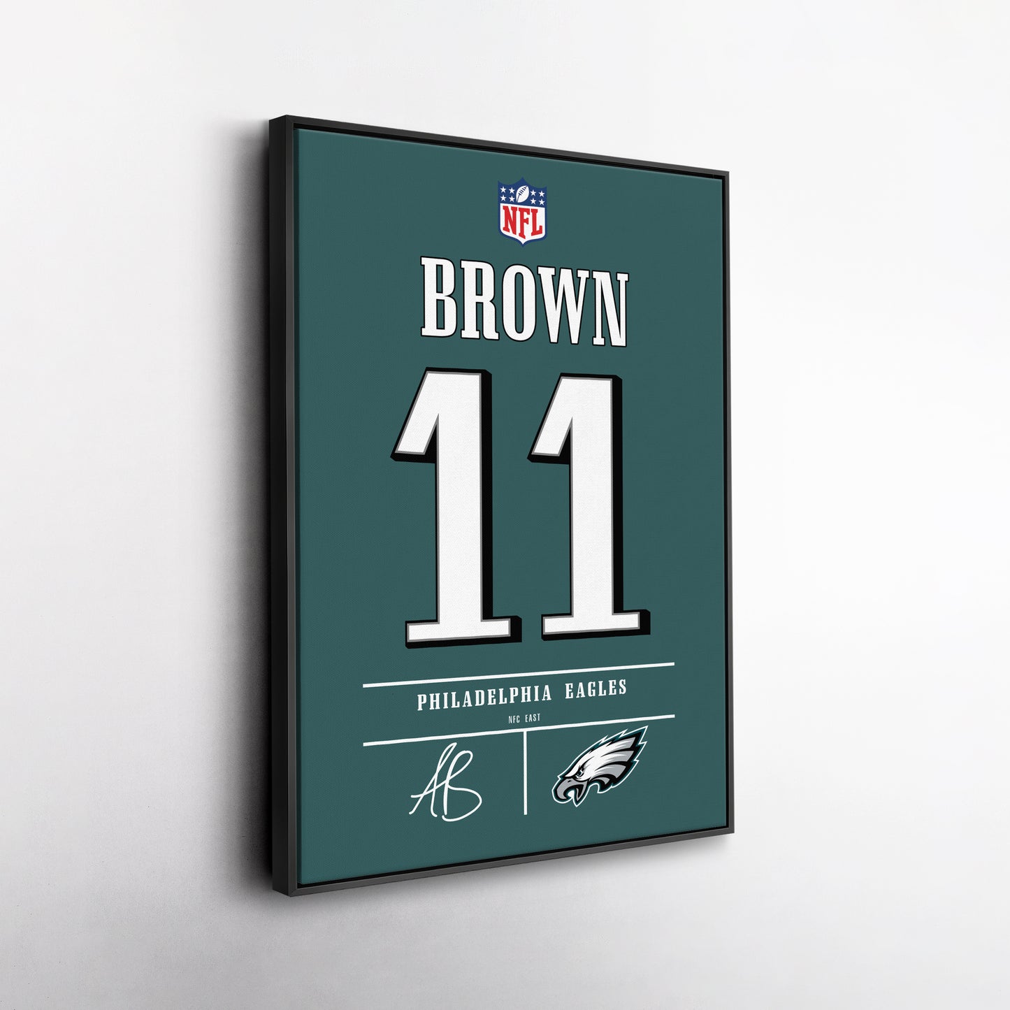 A. J. Brown Eagles Jersey Canvas Print | Wall Art Decor