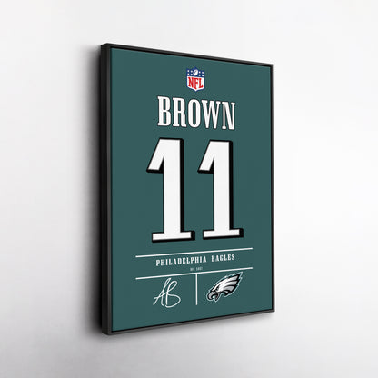 A. J. Brown Eagles Jersey Canvas Print | Wall Art Decor