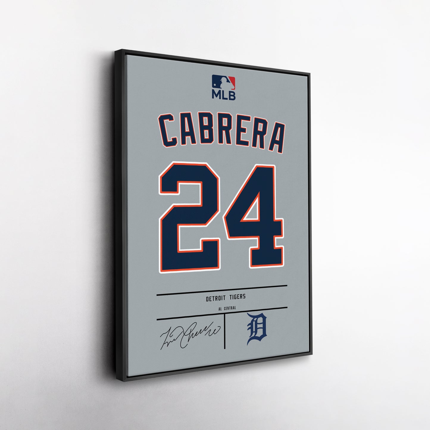 Miguel Cabrera Tigers Jersey Canvas Print | Wall Art Decor