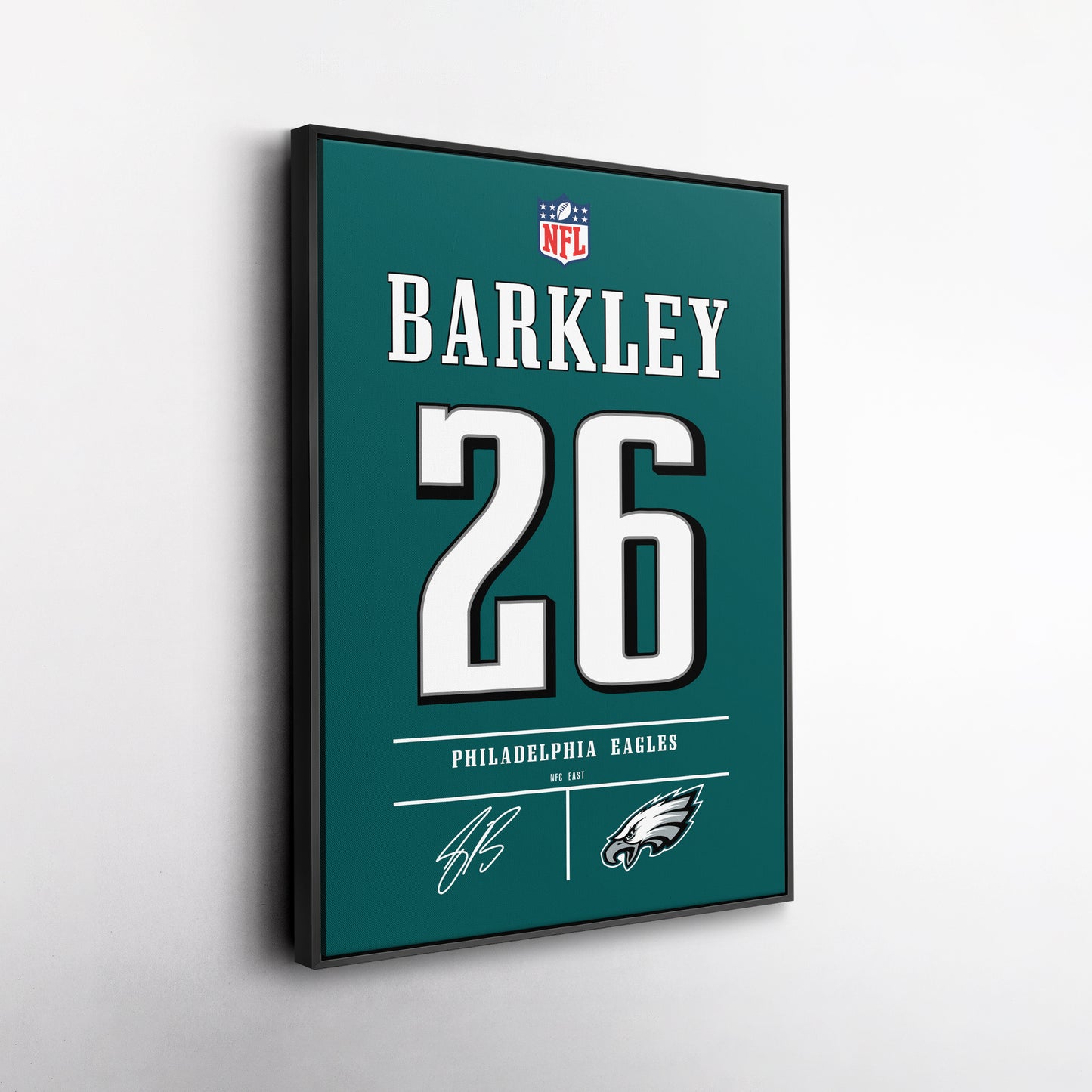 Saquon Barkley Eagles Jersey Canvas Print | Wall Art Decor