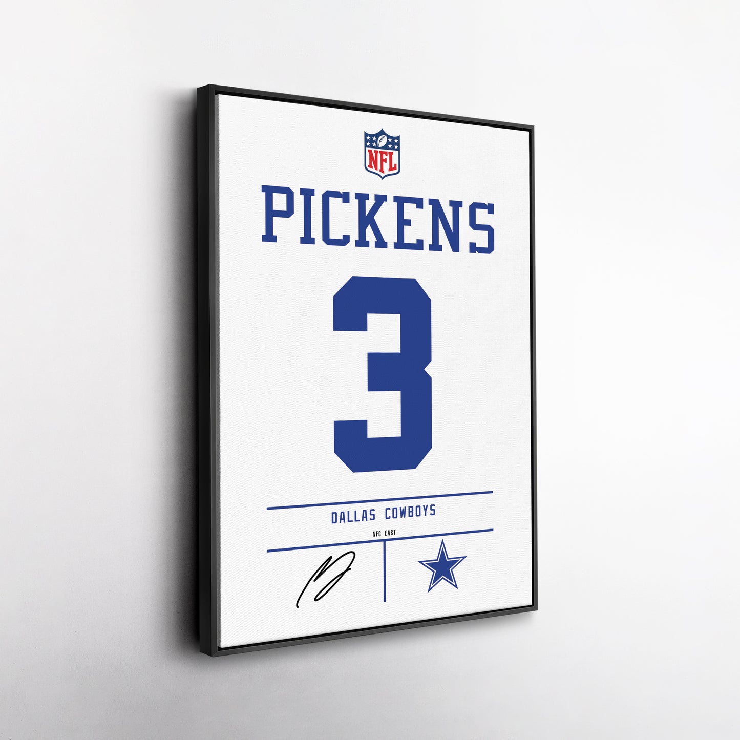 George Pickens Dallas Cowboys Jersey Canvas Wall Art