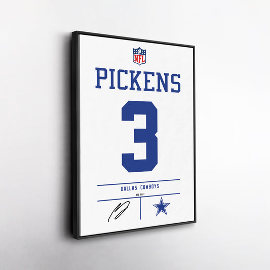 George Pickens Dallas Cowboys Jersey Canvas Wall Art