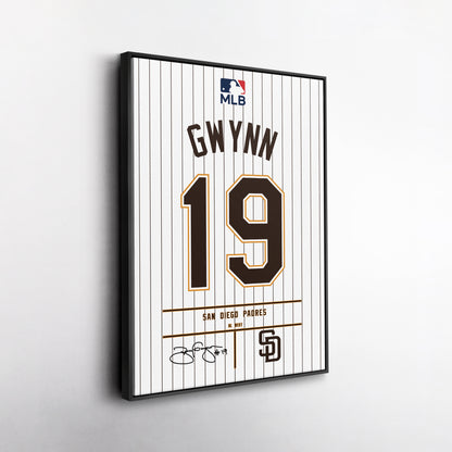 Tony Gwynn Jersey San Diego Padres Jersey Canvas Wall Art