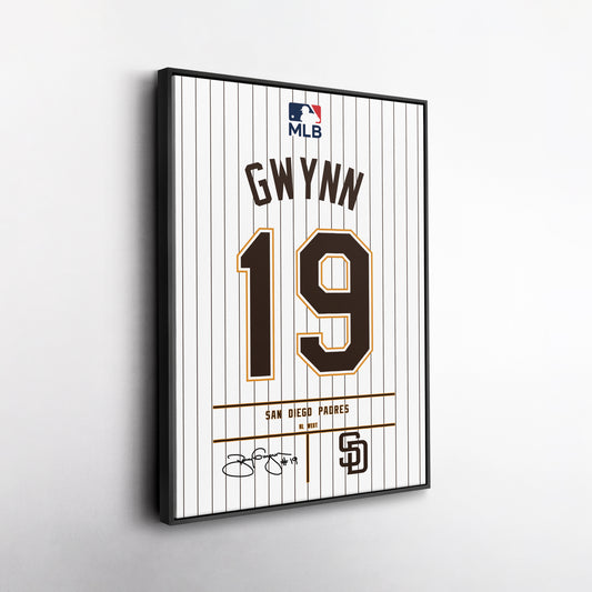 Tony Gwynn Jersey San Diego Padres Jersey Canvas Wall Art