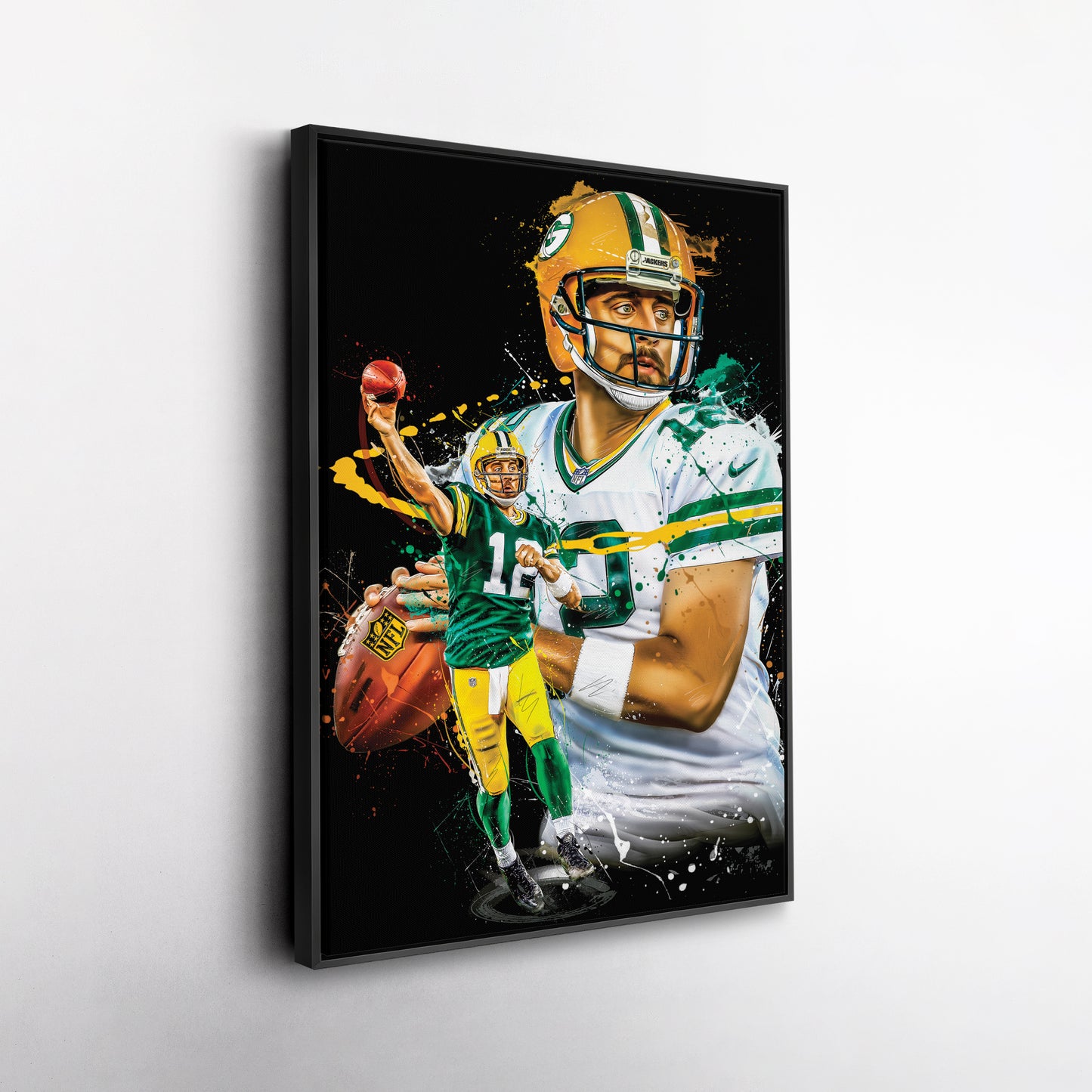Aaron Rodgers Packers Canvas Print | Green Bay Football Wall Art