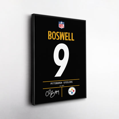 Chris Boswell Pittsburgh Steelers Jersey Canvas Wall Art