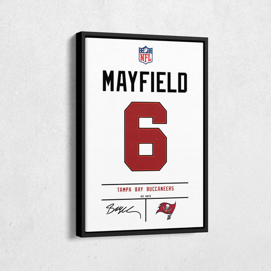 Baker Mayfield Buccaneers Jersey Canvas Print | Wall Art Decor