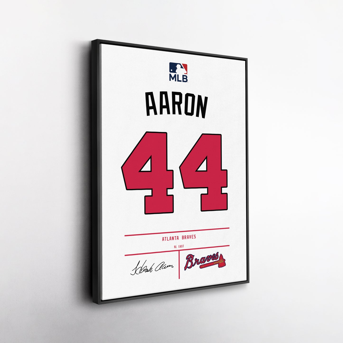Hank Aaron Braves Jersey Canvas Print | Wall Art Decor