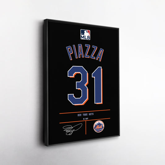 Mike Piazza Mets Jersey Canvas Print | Wall Art Decor
