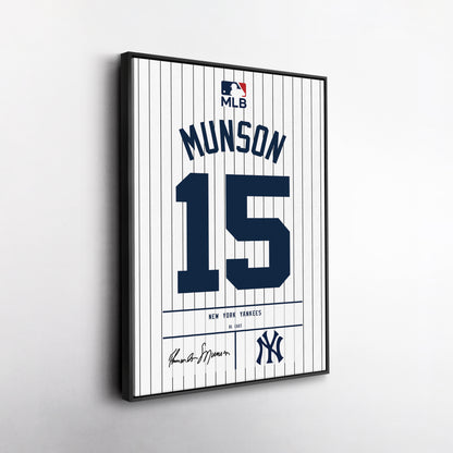 Thurman Munson New York Yankees Jersey Canvas Wall Art