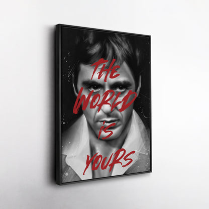 Tony Montana 'The World Is Yours' Canvas Print | Scarface Wall Art