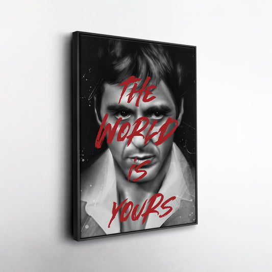 Tony Montana 'The World Is Yours' Canvas Print | Scarface Wall Art