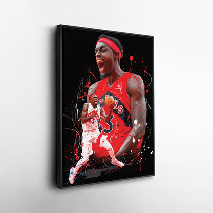 Pascal Siakam Raptors Canvas Print | Toronto Basketball Wall Art