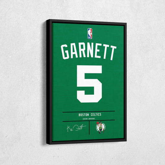 Kevin Garnett Celtics Jersey Canvas Print | Wall Art Decor